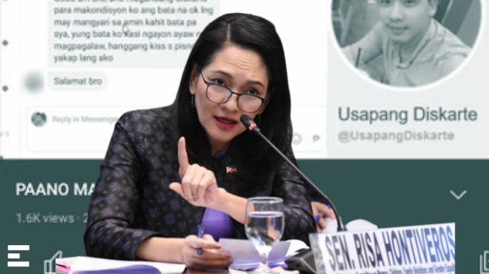 Pedophiliac channel ‘Usapang Diskarte’ terminated;  Hontiveros pushes for passage of anti-online sexual abuse of children bill