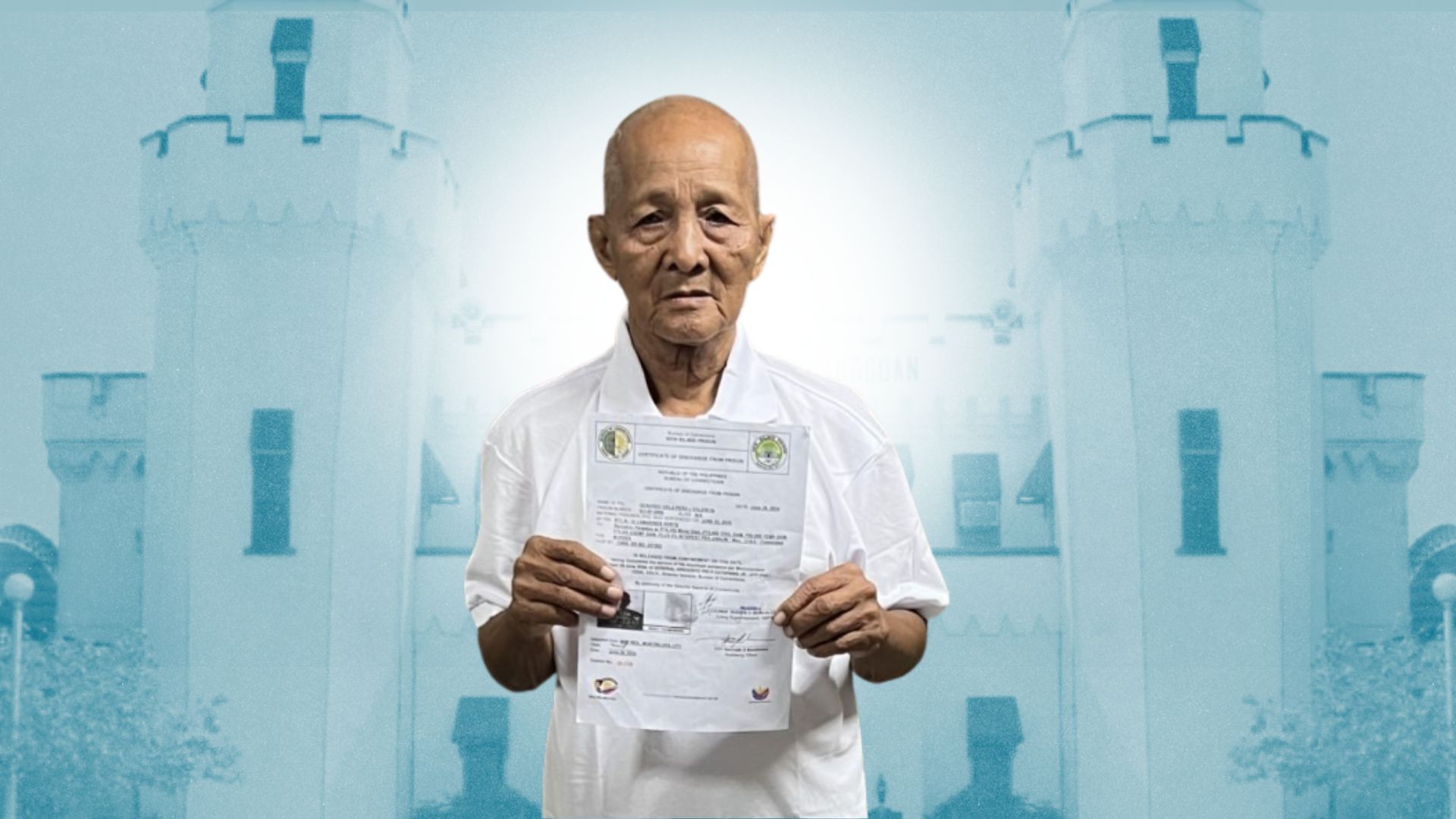 Oldest PH political prisoner released after a decade imprisonment