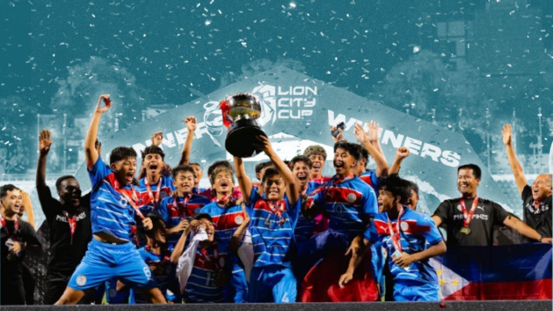 Philippines U-16 squad captures historic Lion City Cup title