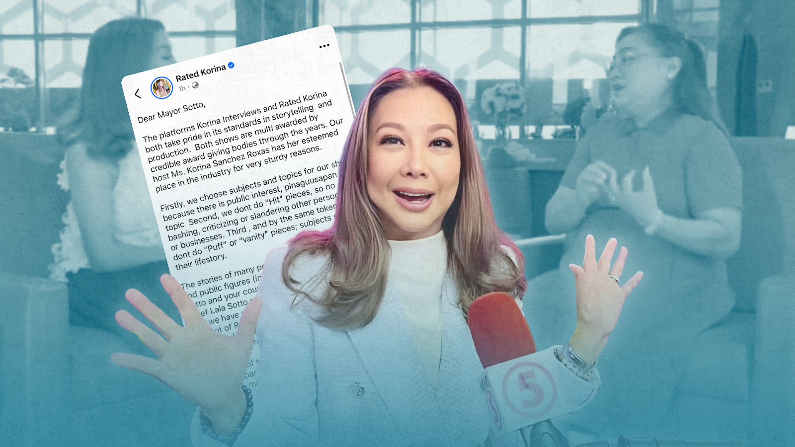 Korina’s shows hit back at Vico Sotto over paid interview claims, constitutes as ‘cyber libel’