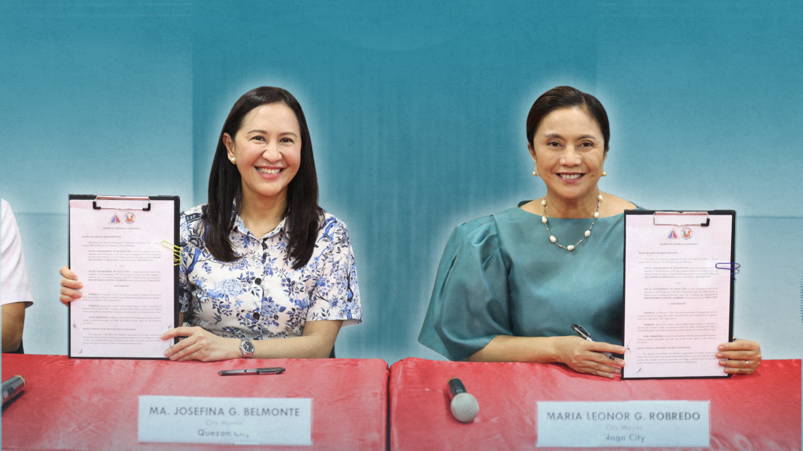 Robredo, Belmonte renew Sister City Agreement between Naga, QC
