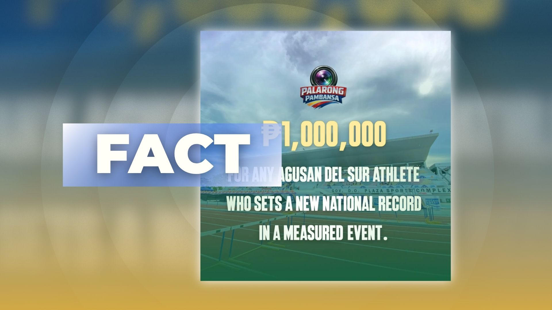 FACT: P1 million reward awaits AgSur athletes who break nat’l record at Palarong Pambansa 2026