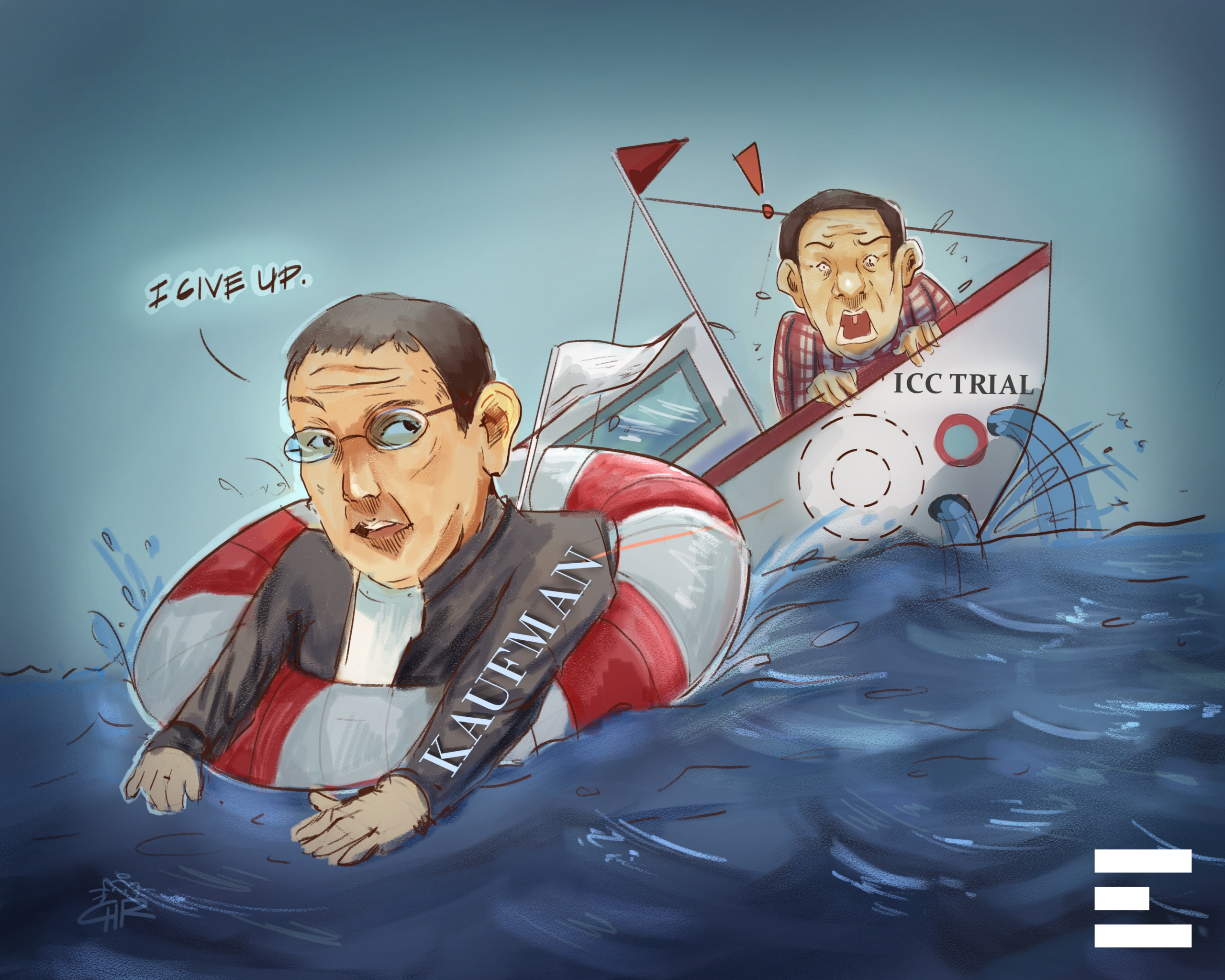 The boat is sinking.