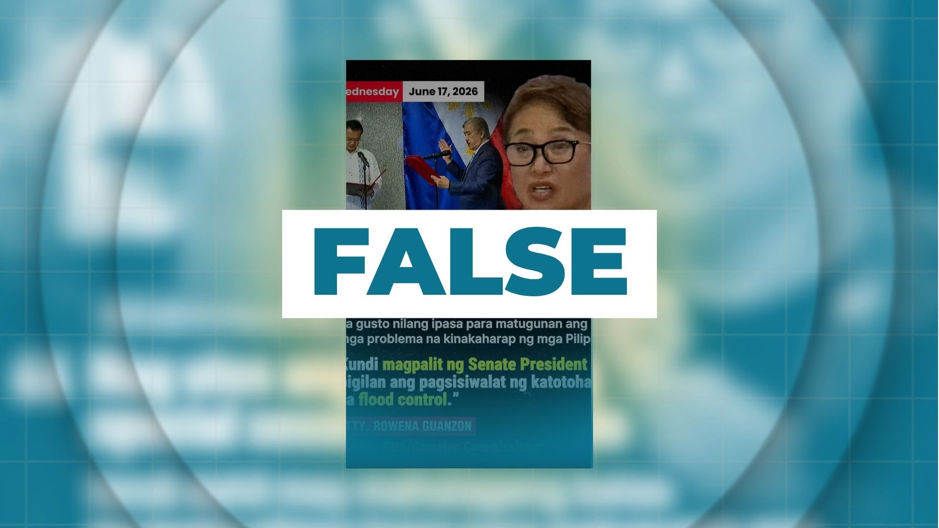 FALSE: Guanzon claims special session intended to block revelations on flood control scandal