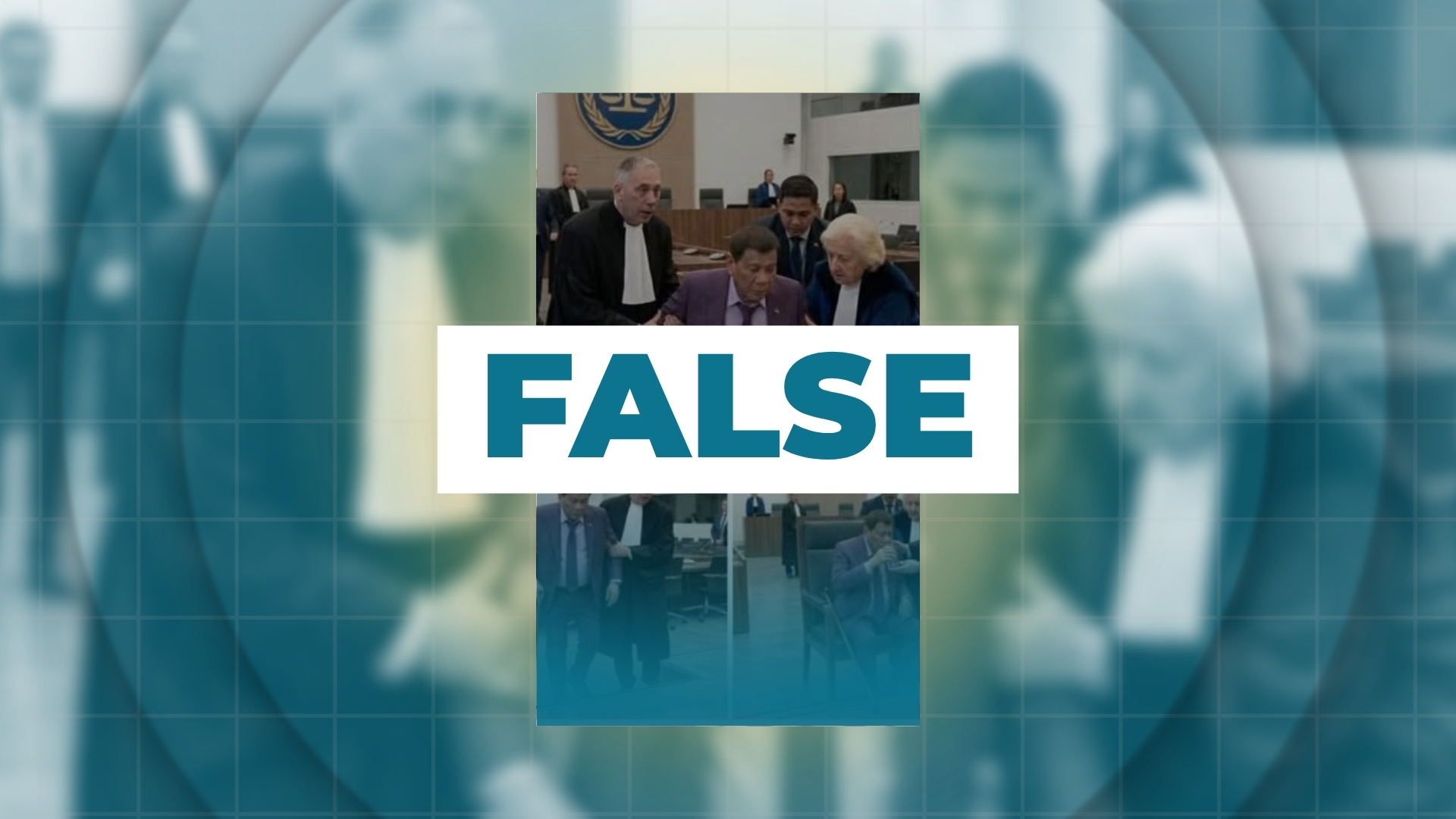 FALSE: Former President Rodrigo Roa Duterte physically attends his ICC hearing while sick