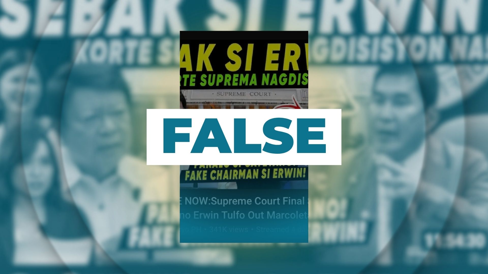 FALSE: SC backs Sen. Cayetano as Senate President, removes Sen. Erwin Tulfo as Blue Ribbon chair