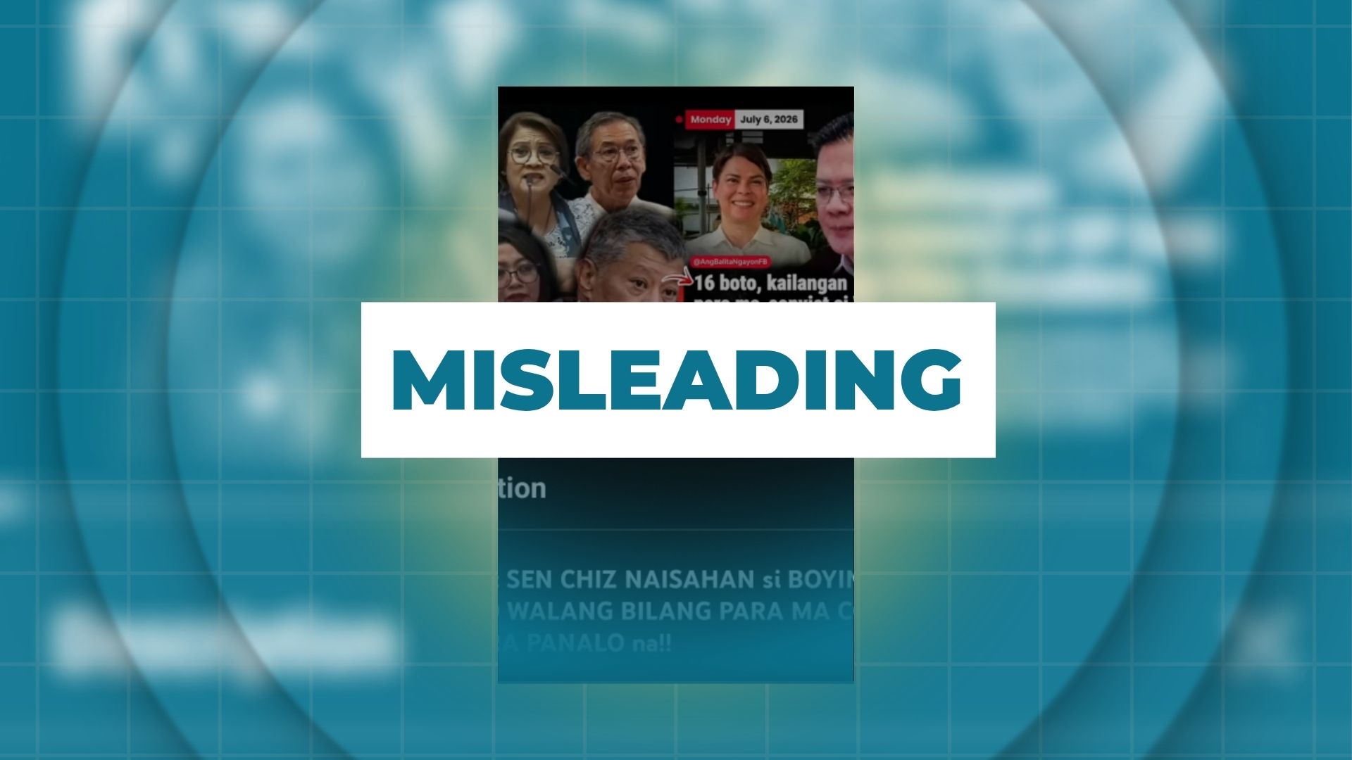 MISLEADING: Escudero dismisses motion of Luistro, Remulla, favors Duterte’s defense leading to acquittal 