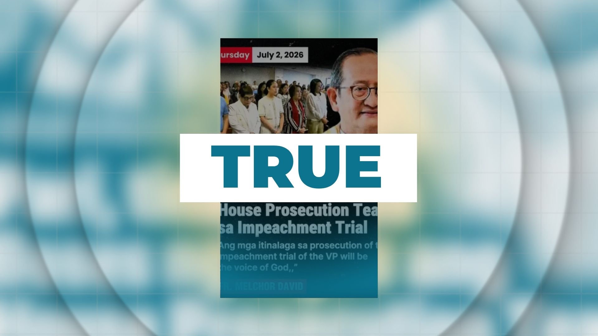 FACT: VP Duterte’s impeachment prosecution panel will be the ‘voice of God’ – priest