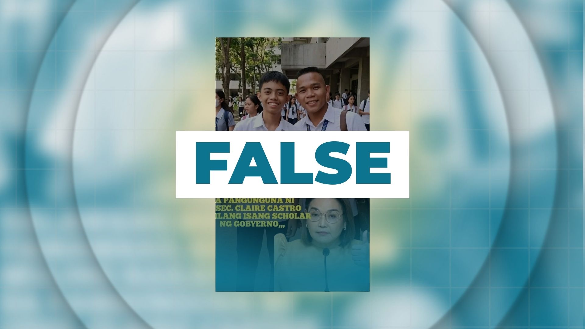 FALSE: Tacloban shooting suspects given scholarships by govt., says Usec. Castro