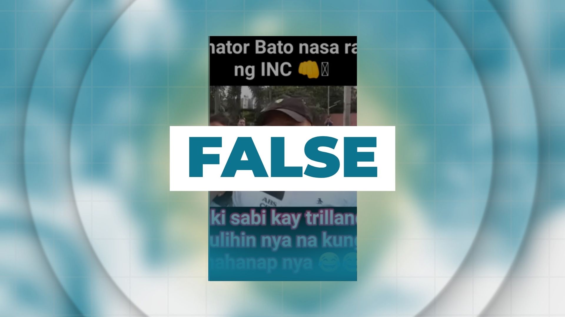 FALSE: Senator Bato dela Rosa, kamakailang dumalo sa INC rally