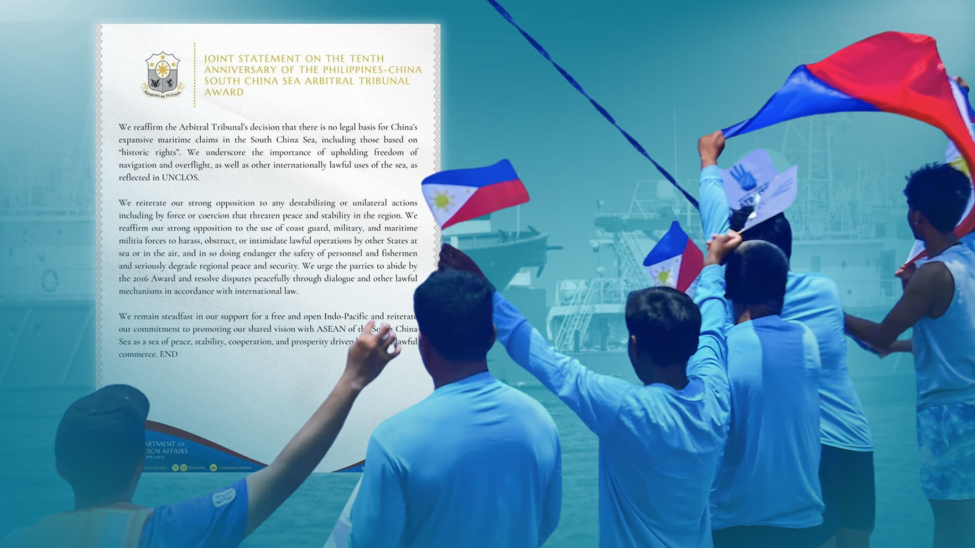 14 bansa, nanawagan sa China sundin ang 2016 Arbitral Award