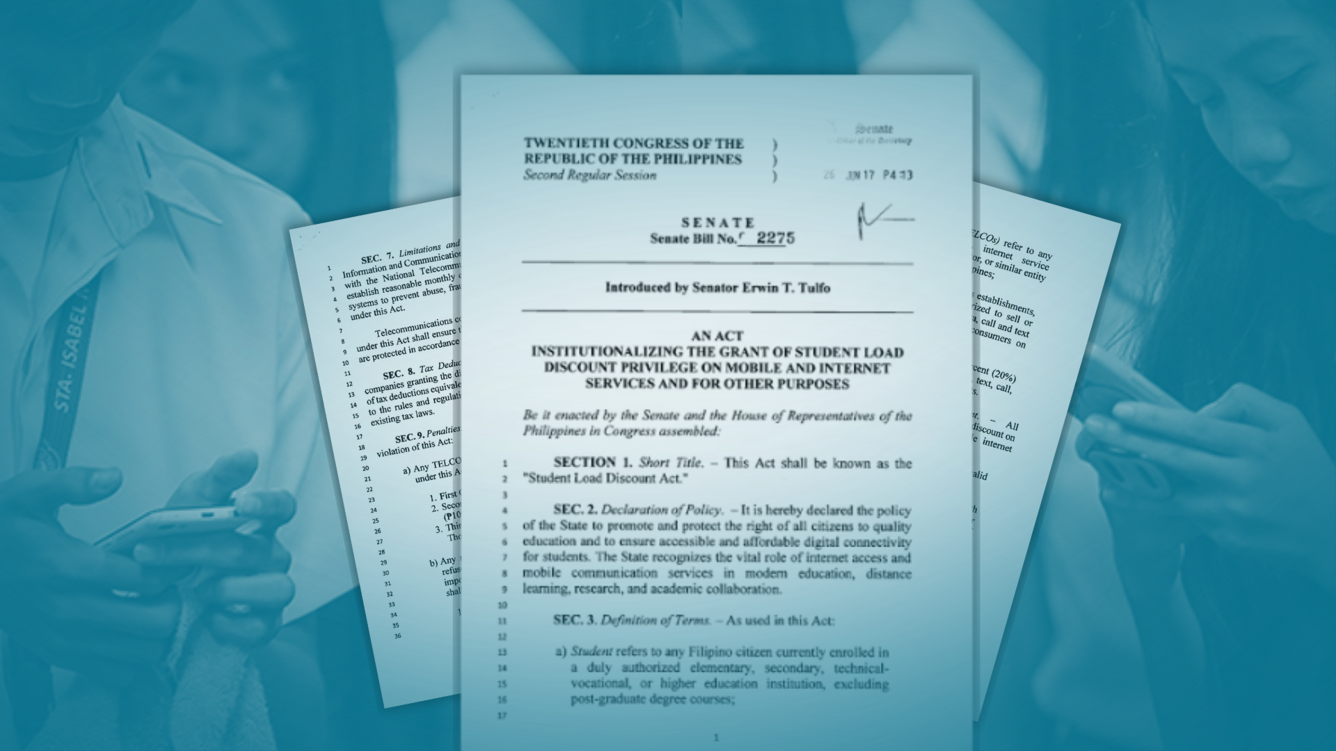 20% student discount sa load, internet, isinusulong sa Senado
