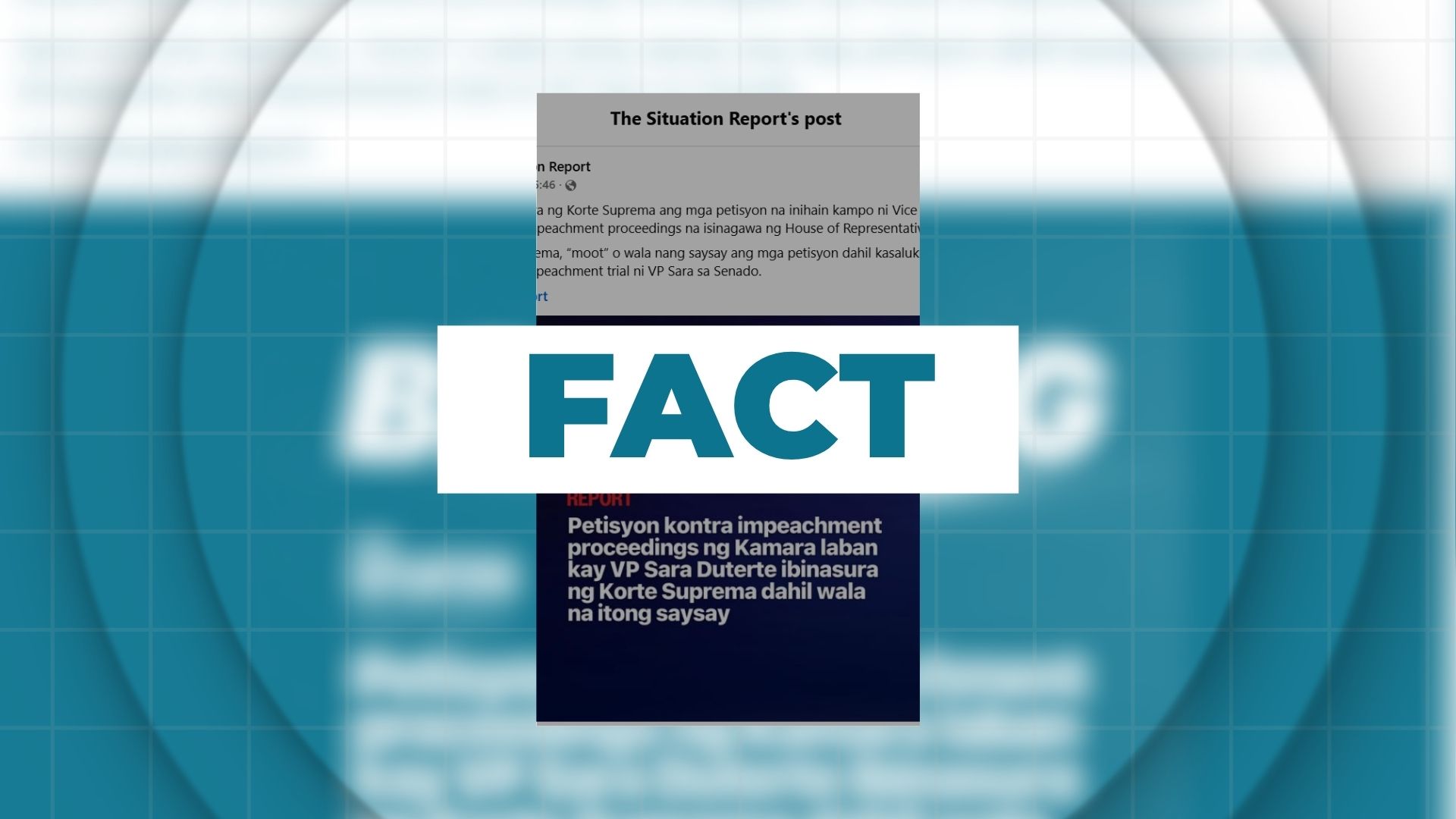FACT: SC dismisses petitions vs House impeachment proceedings vs VP Duterte