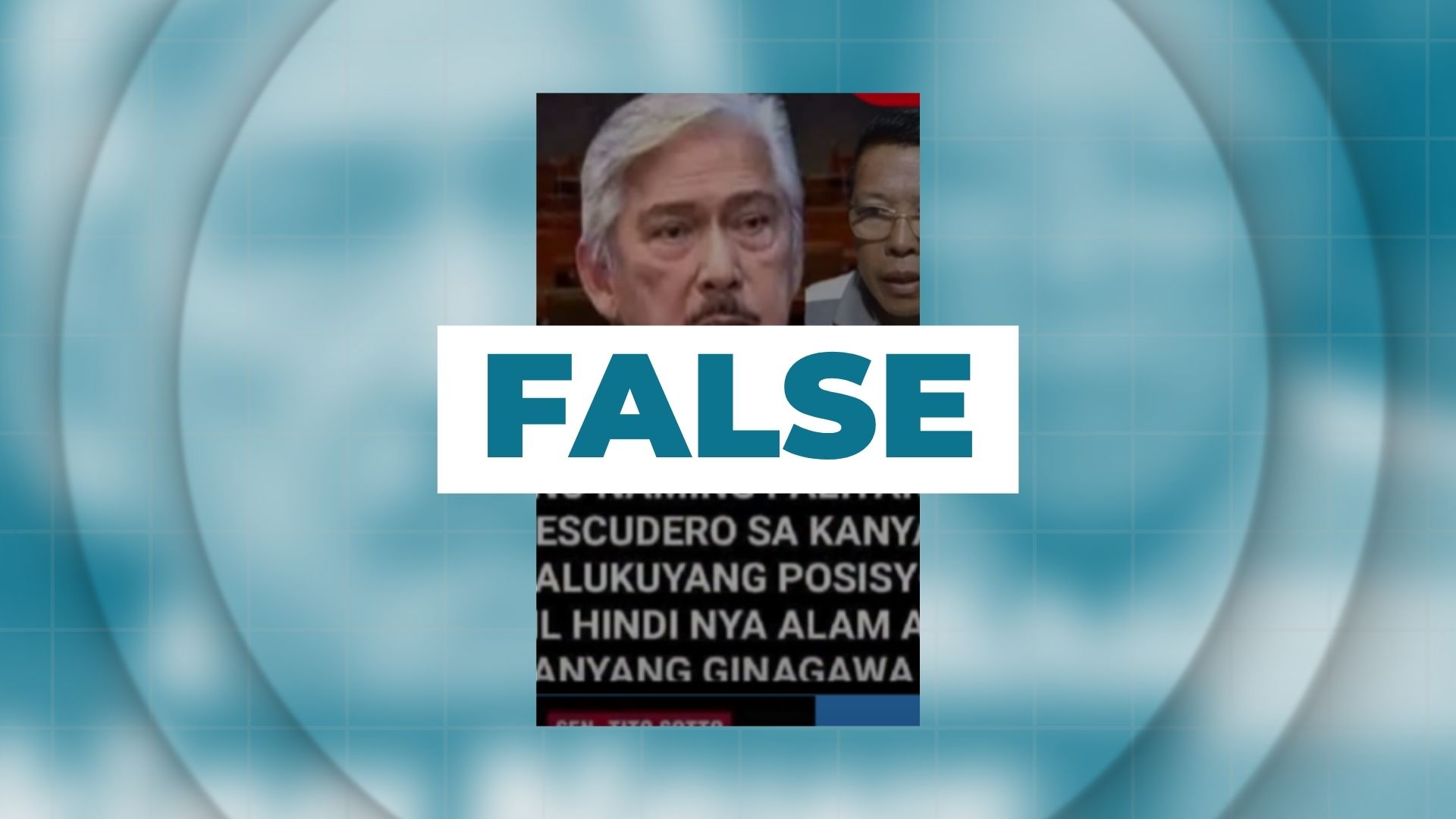 FALSE: Sotto wishes to expel presiding officer Escudero