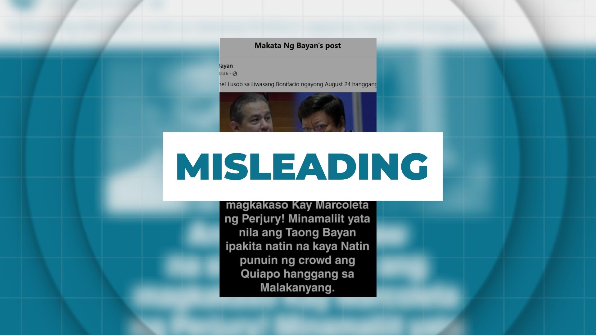 MISLEADING: Romualdez to file perjury charges against Sen. Marcoleta
