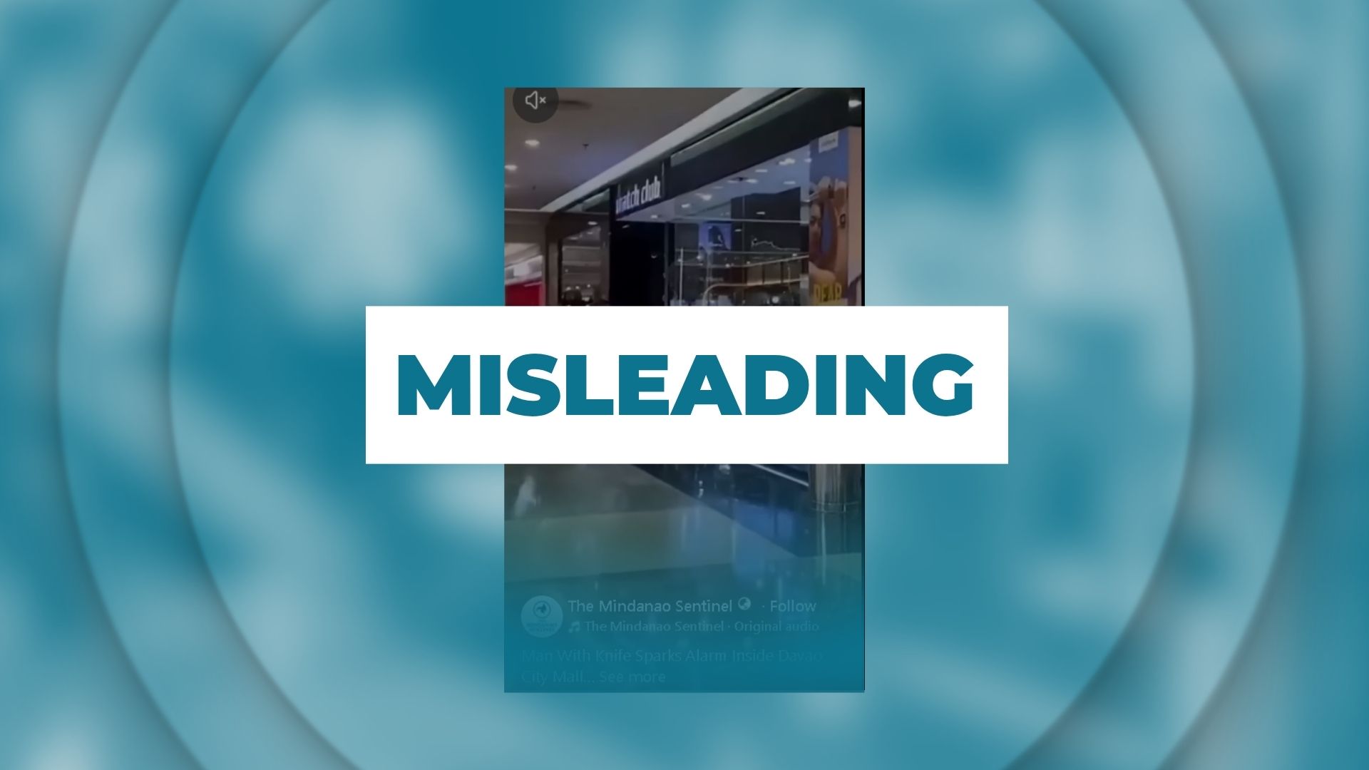 MISLEADING: Man armed with knives in Davao City mall causes commotion