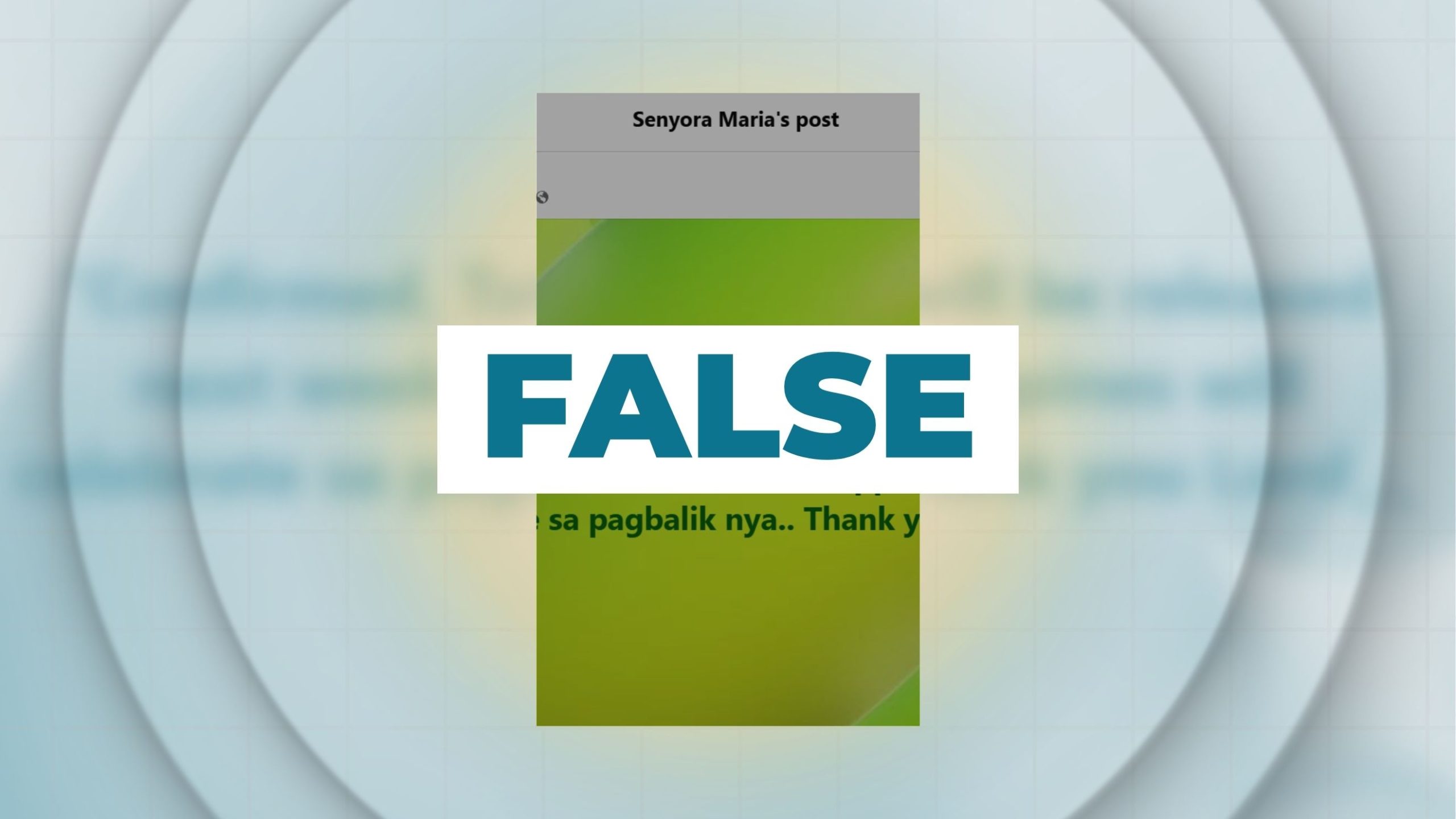 FALSE: Former President Duterte will be released next week