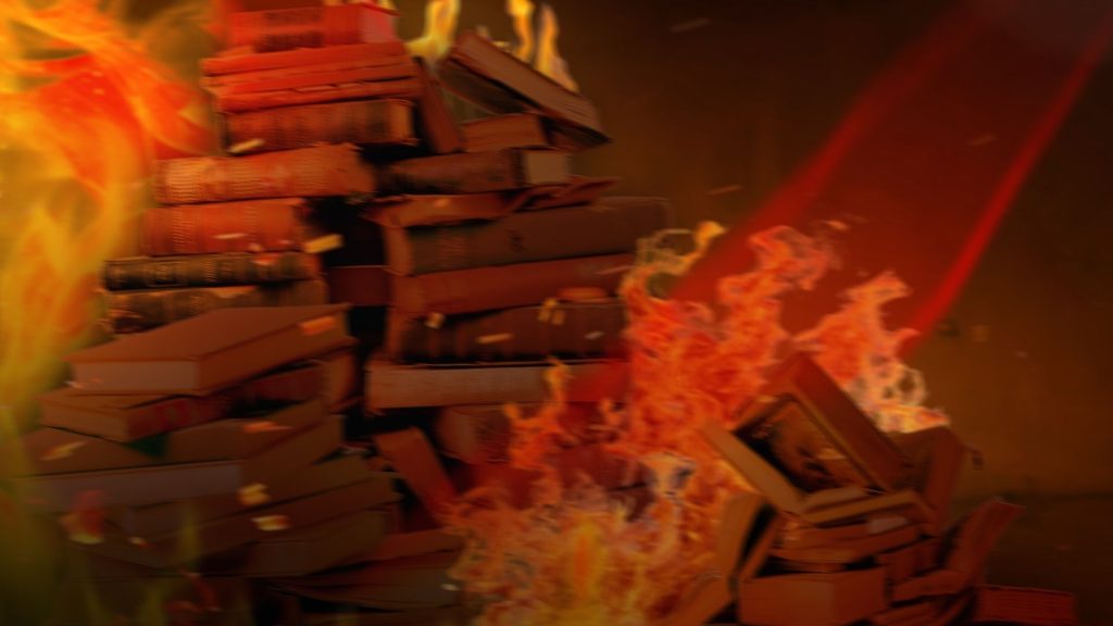 Books are burning where no one's watching
