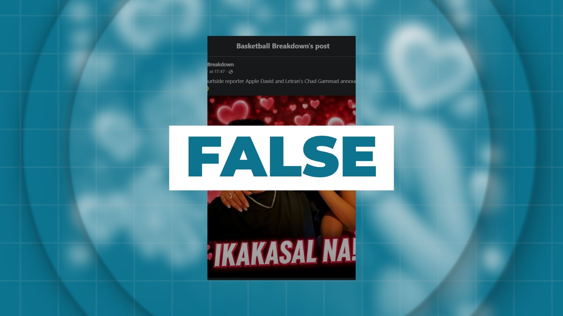FALSE: Apple David verifies breakup with Chad Gammad