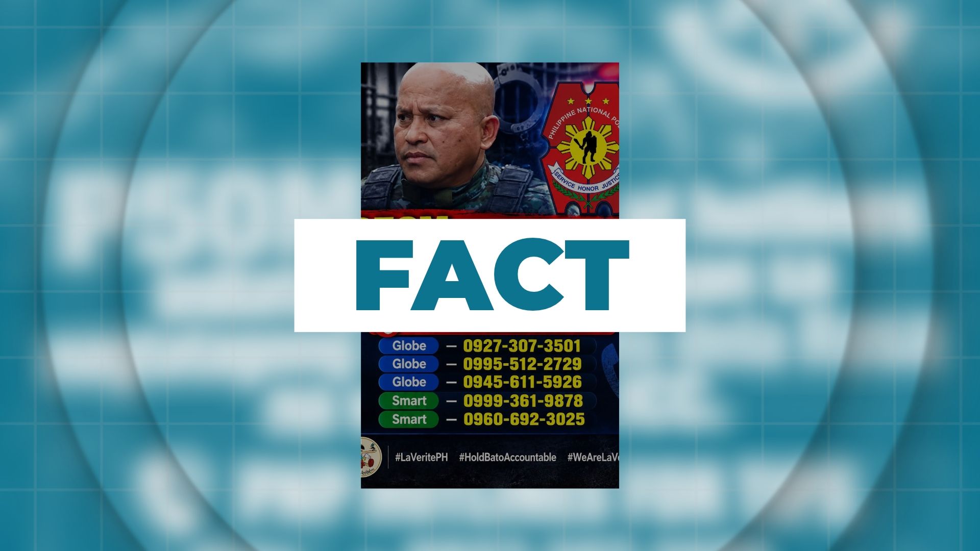 FACT: PNP opens five hotlines as DILG offers ₱50-million reward for Bato dela Rosa’s arrest