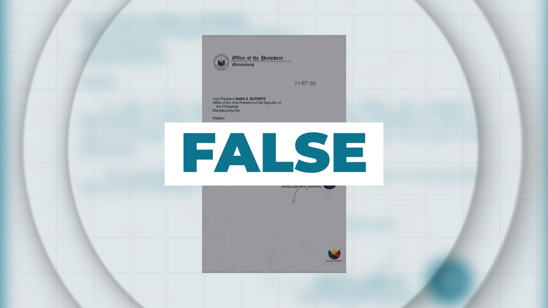 FALSE: Malacañang Travel Clearance for VP Sara Duterte’s Alleged Laos Trip