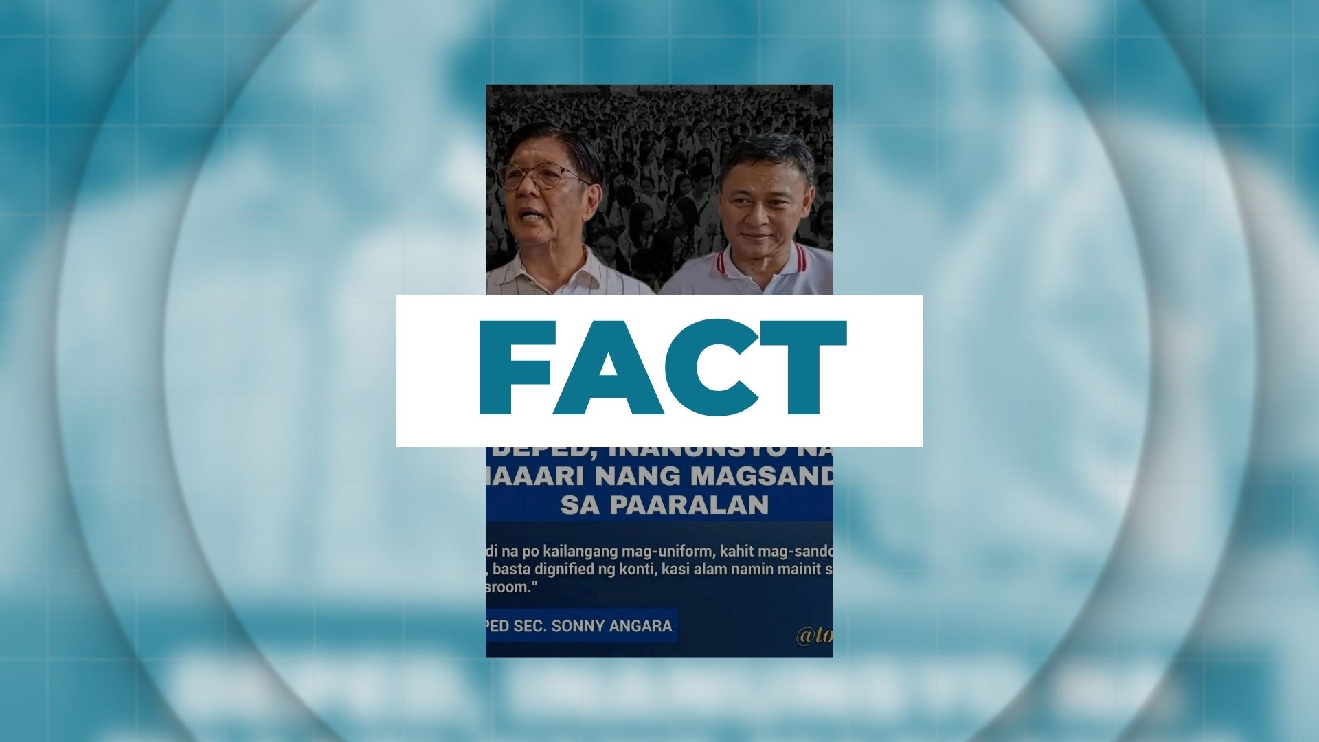 FACT: DepEd allows students to wear sandos due to El Niño